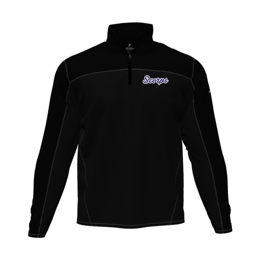 [CUS-DFW-QTRZ-PER-LSL-BLK-AS-LOGO3] Quarter Zip Pullover (Adult S, Black, Logo 3)