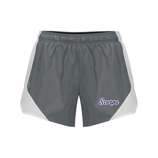 [229489.R04.S-LOGO3] Girls Olympus Shorts (Female Youth S, Gray, Logo 3)