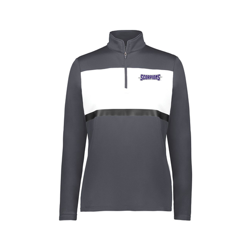 [222791.F52.XS-LOGO1] Ladies Bold 1/4 Zip Pullover (Female Adult XS, Gray, Logo 1)