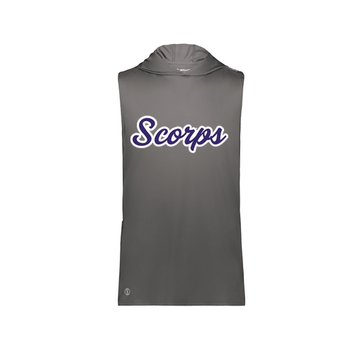 [222590.98D.XS-LOGO3] Men's CoolDry Sleeveless Hoodie (Adult XS, Gray, Logo 3)