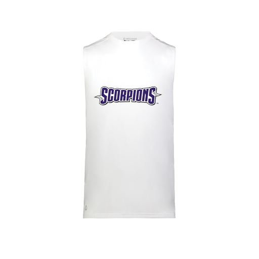 [222593.005.S-LOGO1] Men's CoolDry TankTop (Adult S, White, Logo 1)