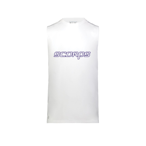 [222593.005.S-LOGO2] Men's CoolDry TankTop (Adult S, White, Logo 2)