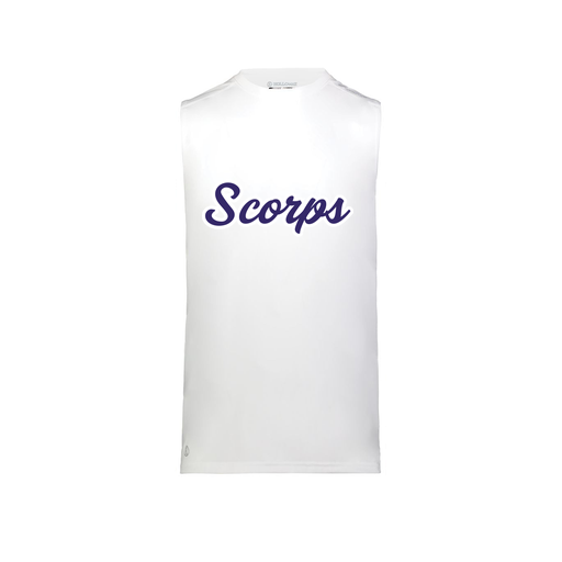 [222593.005.S-LOGO3] Men's CoolDry TankTop (Adult S, White, Logo 3)