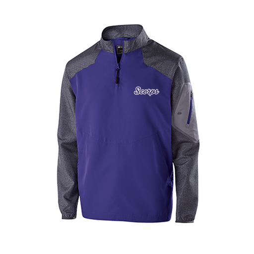 [229155.H68.XS-LOGO3] Men's Raider LS Pullover (Adult XS, Purple, Logo 3)